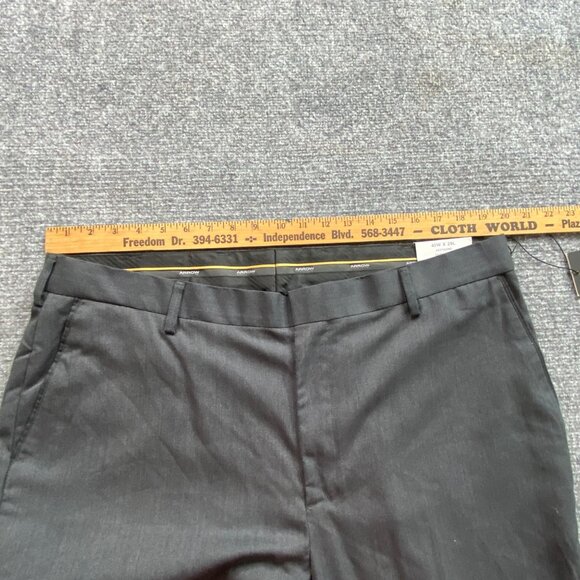 Arrow Pants Mens 40 x 29 Charcoal Dress Business Casual Modern Fit professional - Picture 7 of 10